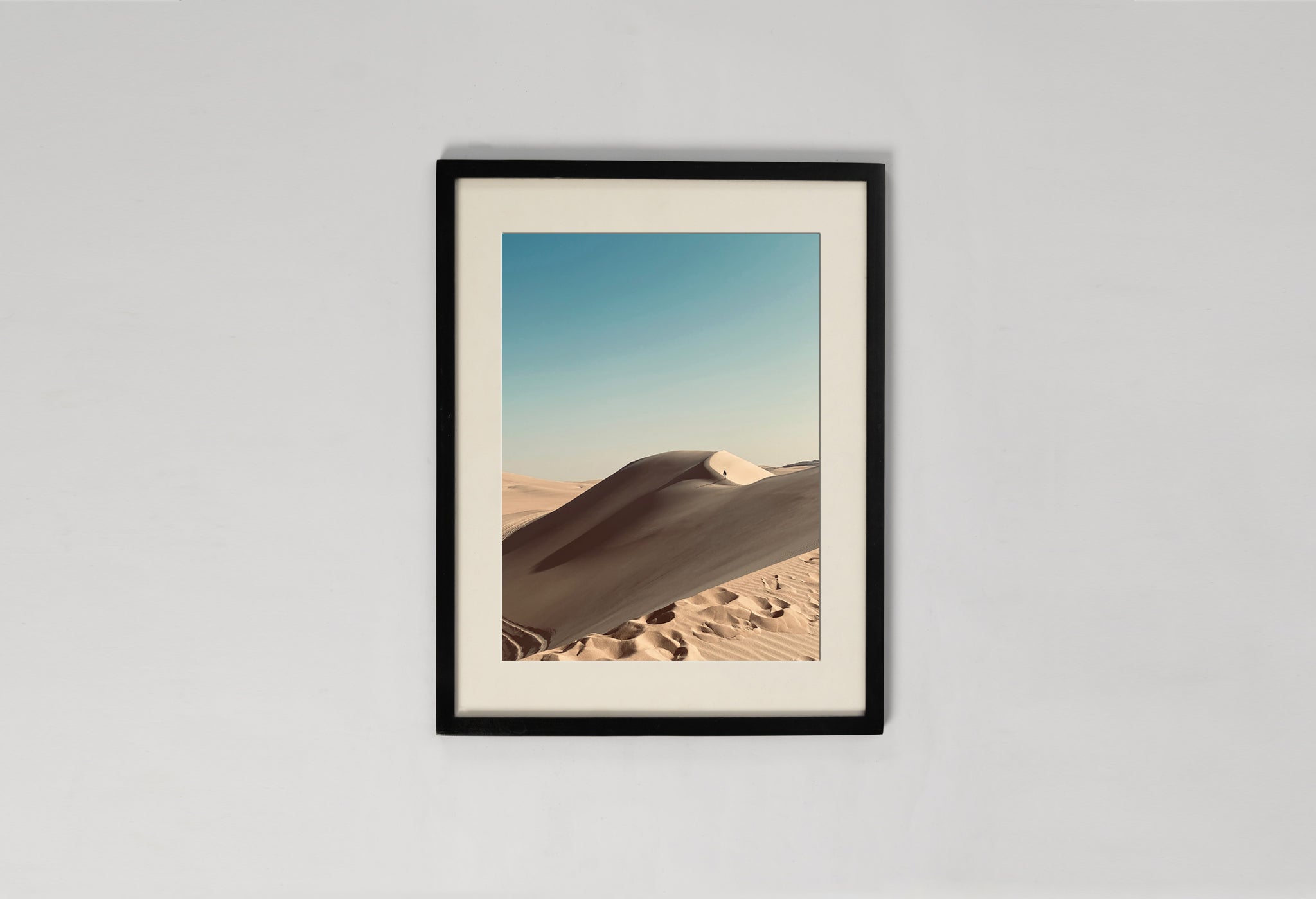 An elevated view of sand dunes