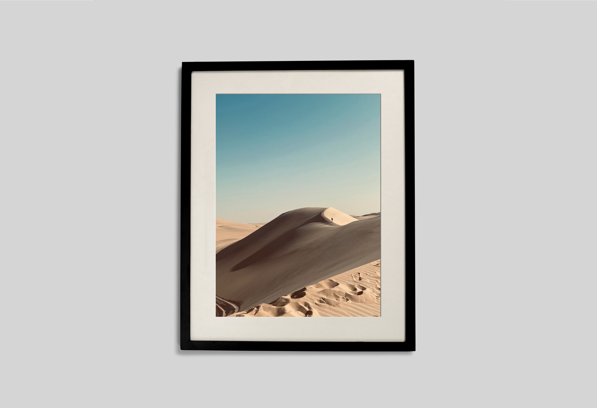 An elevated view of sand dunes